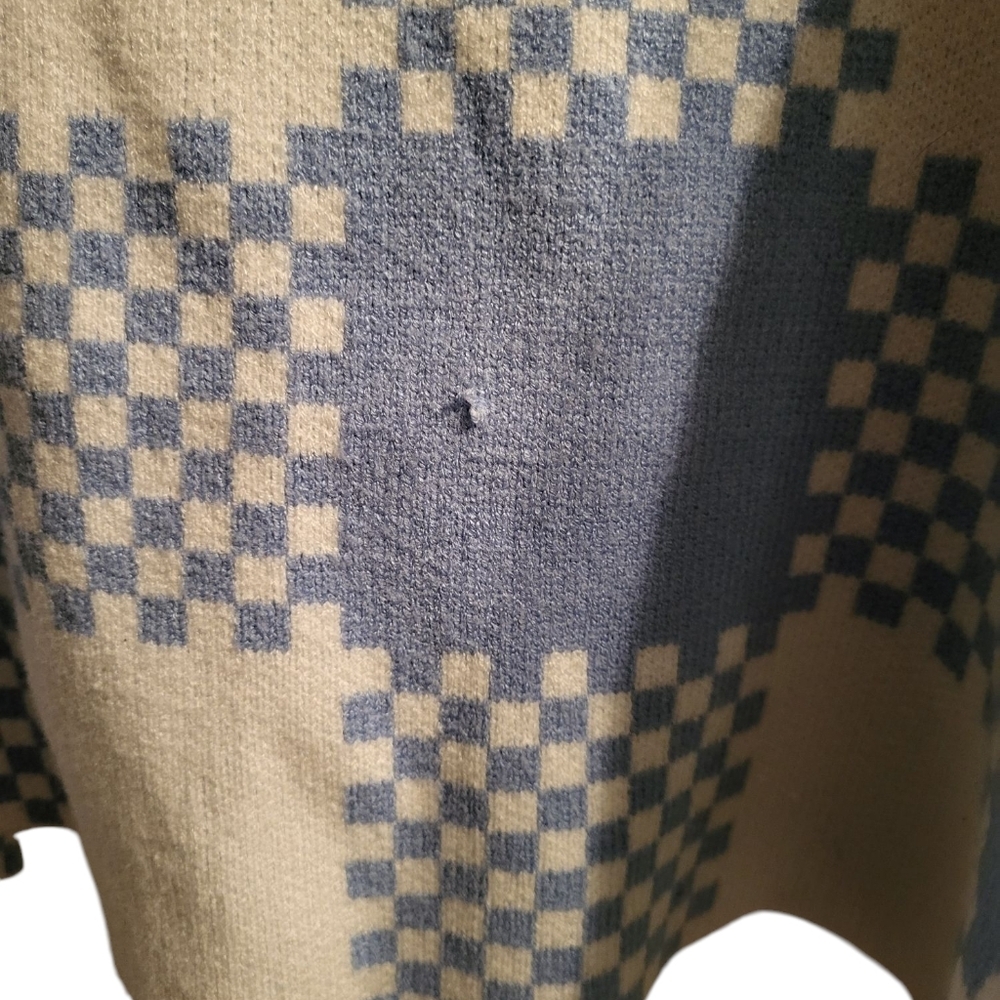 🩷 3/$15 Cider Blue and White Checkered Women's Sweater, Medium, NWT - Picture 5 of 6